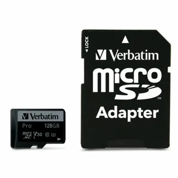 Verbatim 128GB microSD Card + Adapter