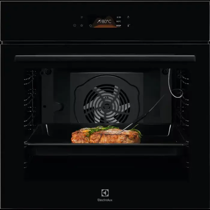 Electrolux oven with ring heating element, built-in, 72l, black
