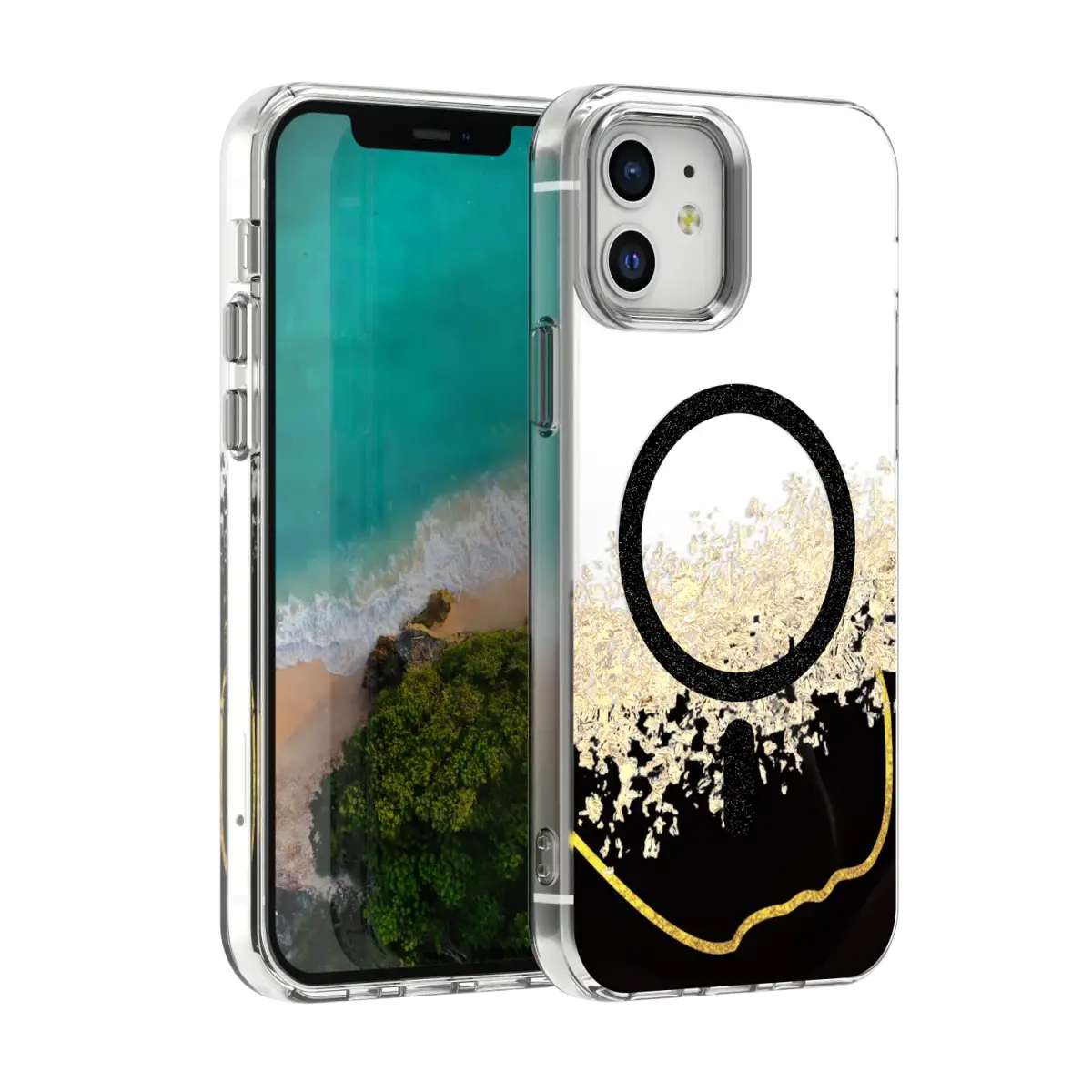 Epoxy Mag maciņš ar MagSafe atbalstu telefonam iPhone 12 | iPhone 12 Pro melns
