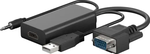 Converter VGA - HDMI (need additional power over USB) GOOBAY