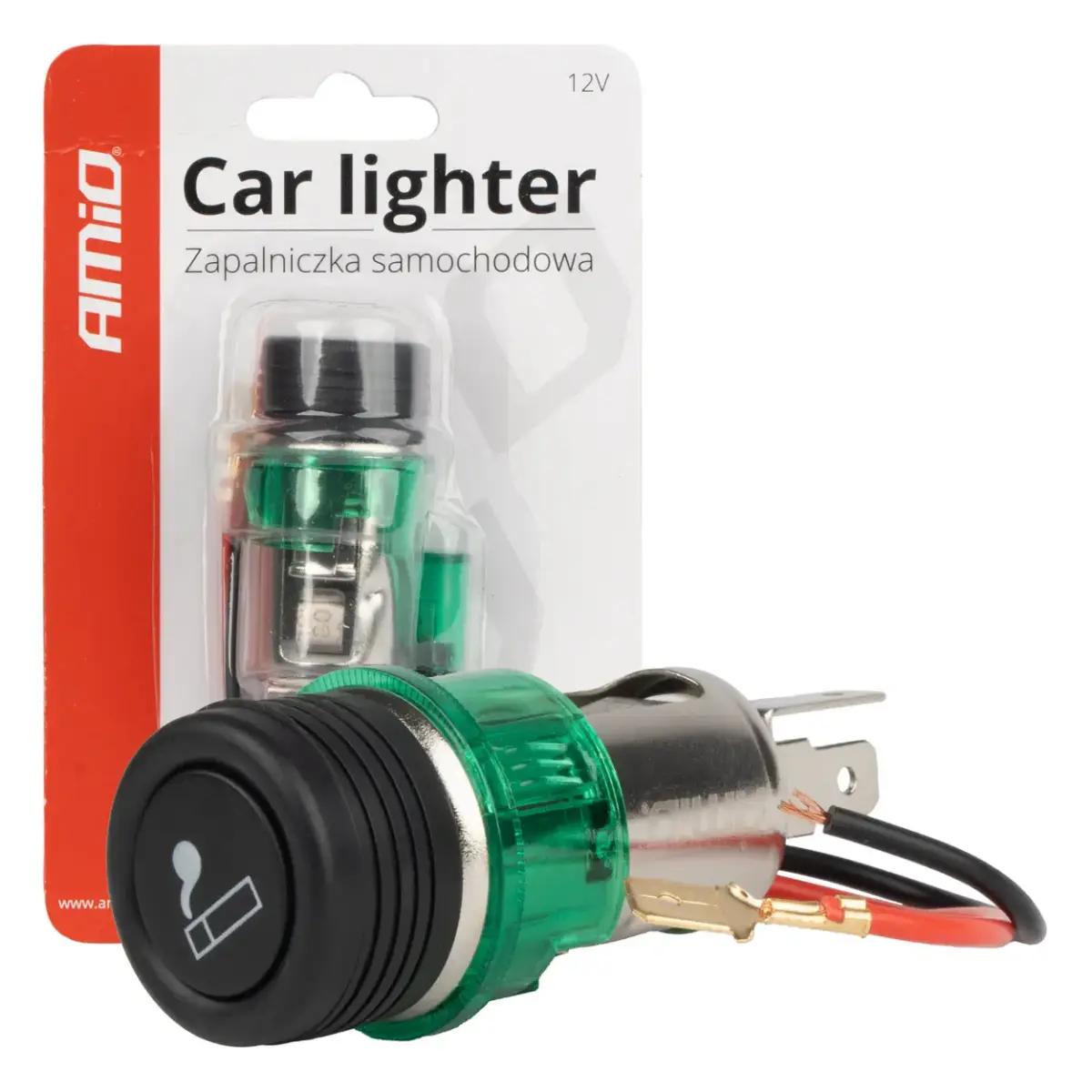 Lighter socket set with green light 12V CLI-03