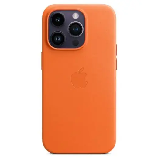 Etui Apple MPPL3ZM|A iPhone 14 Pro 6,1" pomarańczowy|orange Leather Case MagSafe