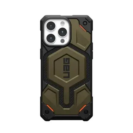 UAG Monarch Pro - protective case for iPhone 15 Pro Max compatible with MagSafe (kevlar element green)