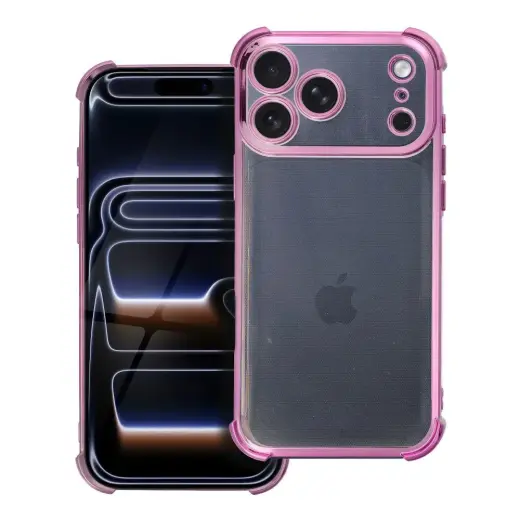 Antishock Electro telefono dėklas iPhone 17 Pro Max violetinis