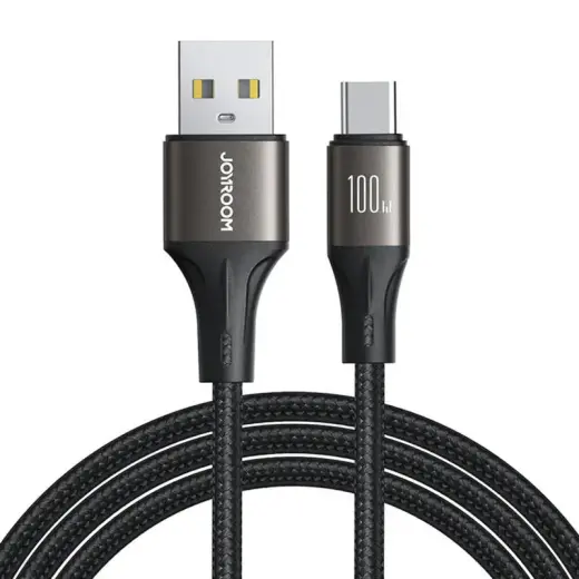 Joyroom SA25-AC6 duomenų perdavimo ir įkrovimo laidas | USB-A į USB-C | 100W | 1.2m | juodas