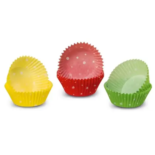 Kēksiņu papīra formiņas 100 gab. krāsainas Easy Bake Ø 4,3 x 2,3 cm