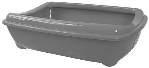 Kaķu tualete : Magic Cat Litter Tray with rim Economy 42*31*13cm, grey