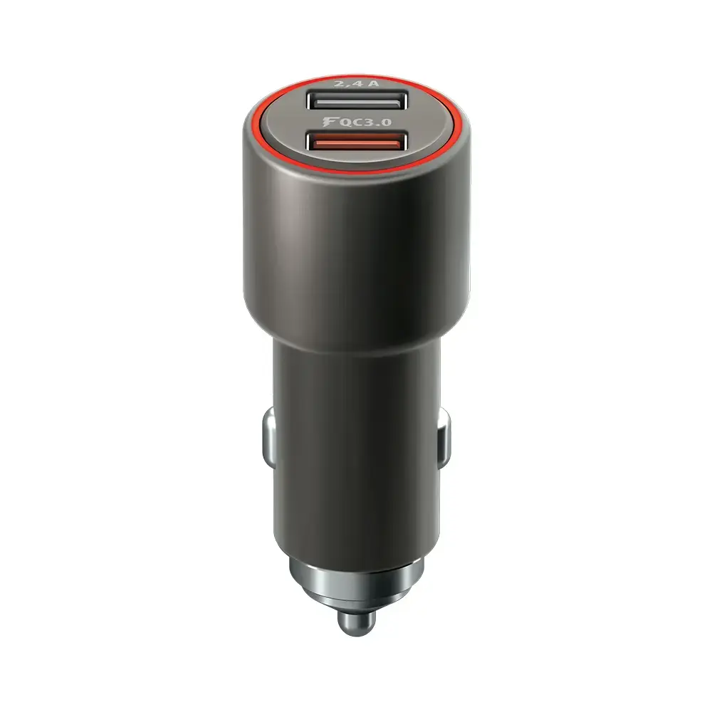 Forever Core car charger QC 3.0 2,4A 2x USB 30W gray