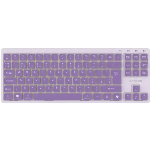 CANYON Keyboard OnType 10 Low Profile EN Wired Violet