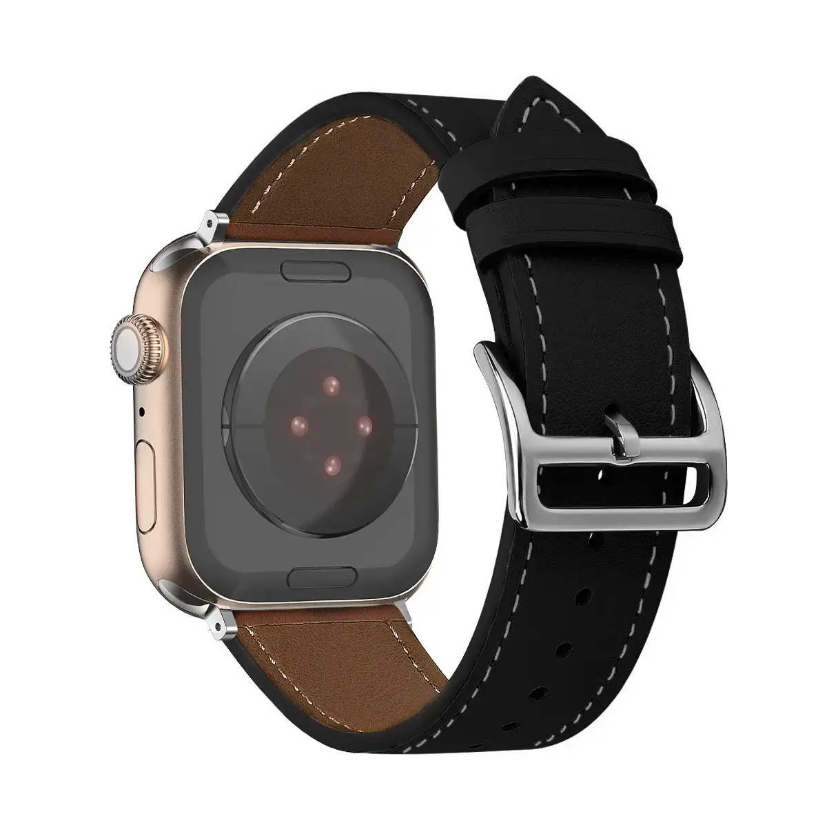 Leather loop for Apple Watch 42/44/45/49 design 1 black