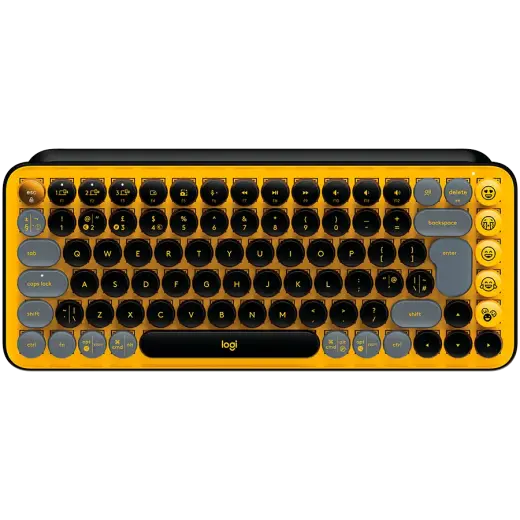 LOGITECH POP Keys Bluetooth Mechanical Keyboard - BLAST YELLOW - US INT'L