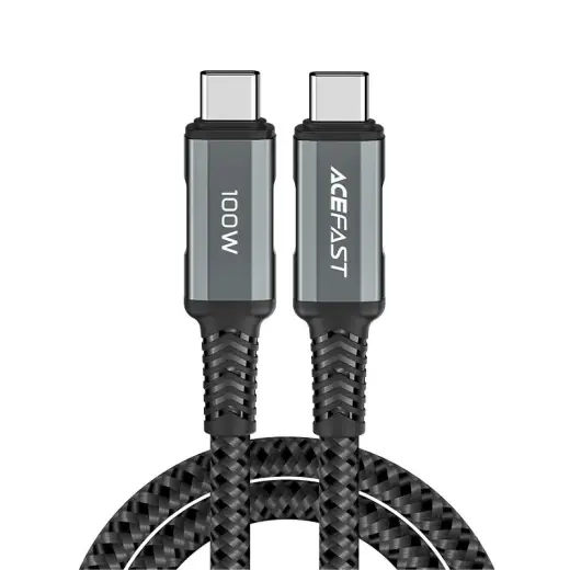 Acefast cable USB Type C - USB Type C 2m, 100W (20V | 5A) gray (C4-03 deep space gray)