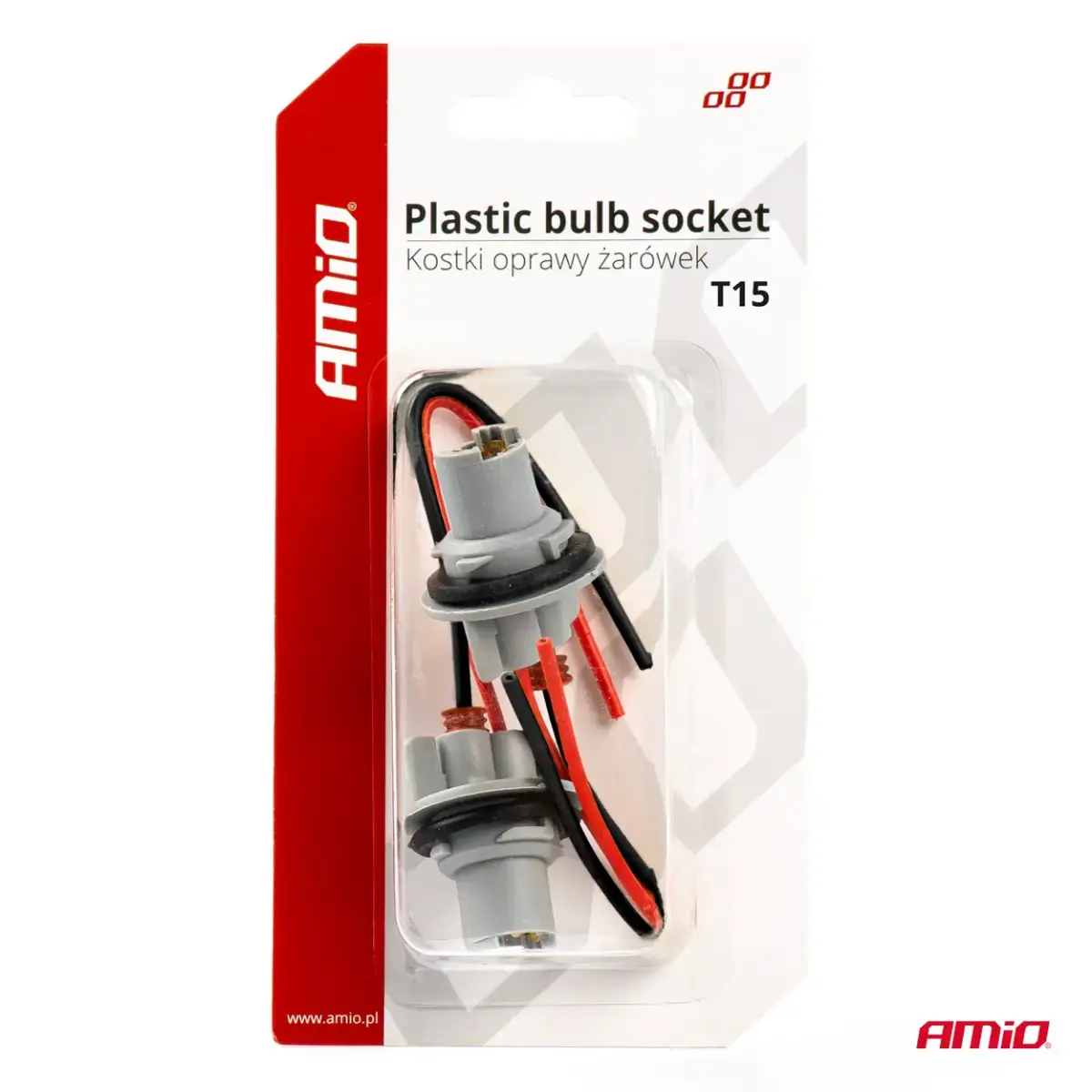 Plastic bulb socket 2 pcs T15