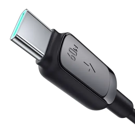 Joyroom Multi-Color Series A14 datu pārraides un uzlādes vads | USB-C uz USB-C | 60W | 1.2m | melns