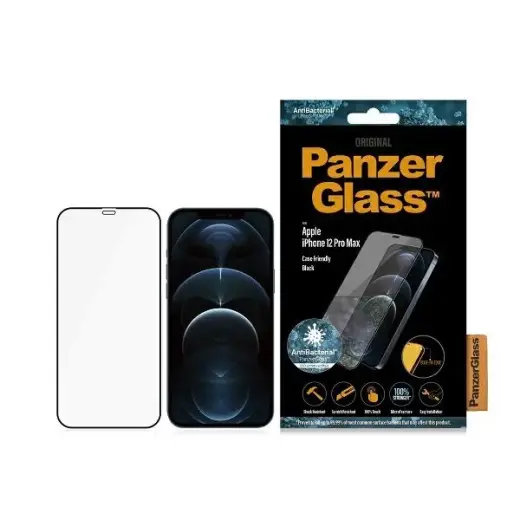 PanzerGlass Ultra-Wide Fit aizsargstikls telefonam iPhone 12 Pro Max 6,7"