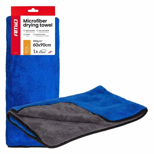 Microfiber drying towel  800gsm 60x90cm AMIO-04488