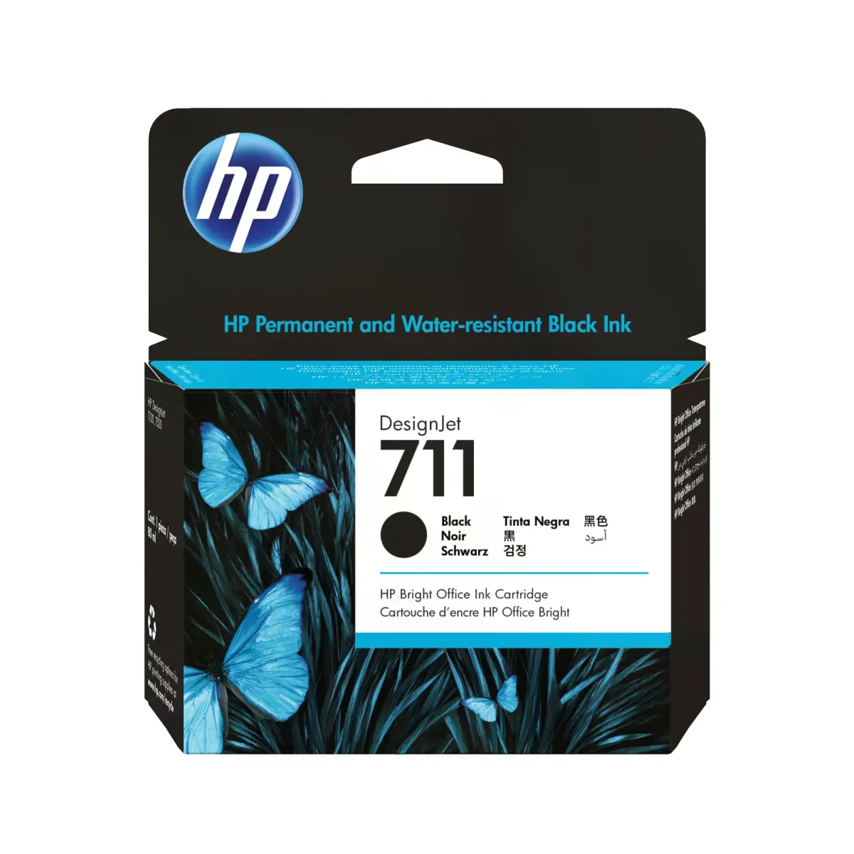 HP 711 80-ml Black DesignJet Ink Cartridge