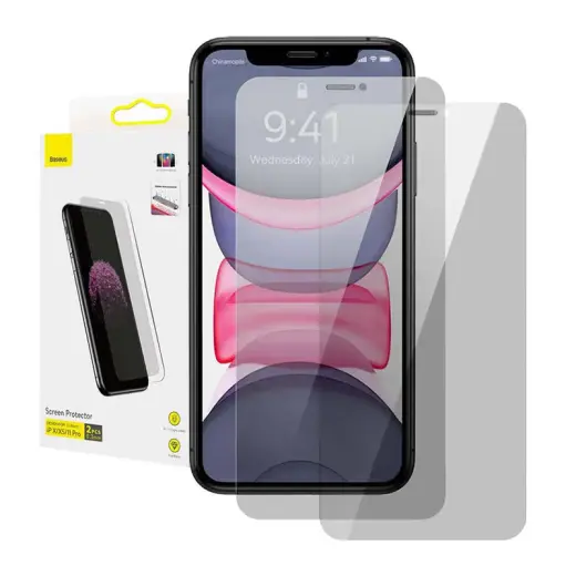 Baseus 0.3mm ekrāna aizsargstikls priekš iPhone X, iPhone XS, iPhone 11 Pro 5.8inch