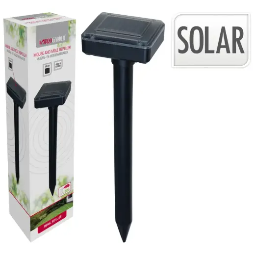 Repeller with solar battery, against moles and mice