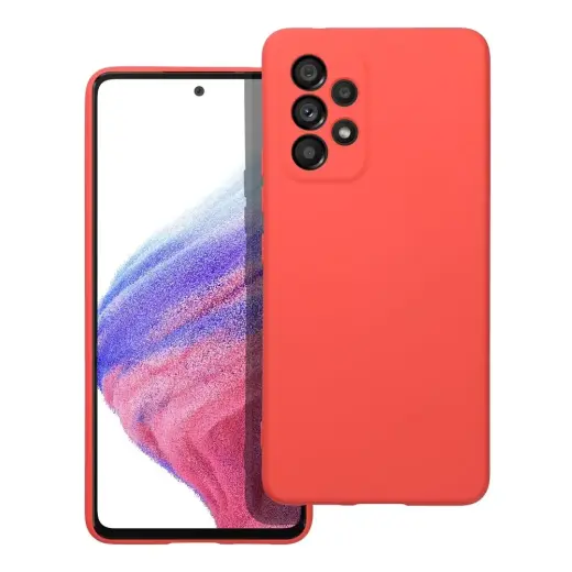 Silicone telefono dėklas Samsung Galaxy A53 5G (A536) oranžinis