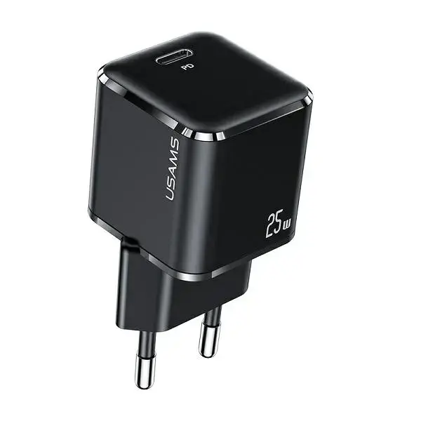 USAMS CC140TC01 tīkla lādētājs | 25W | PD3.0 | USB-C | melns