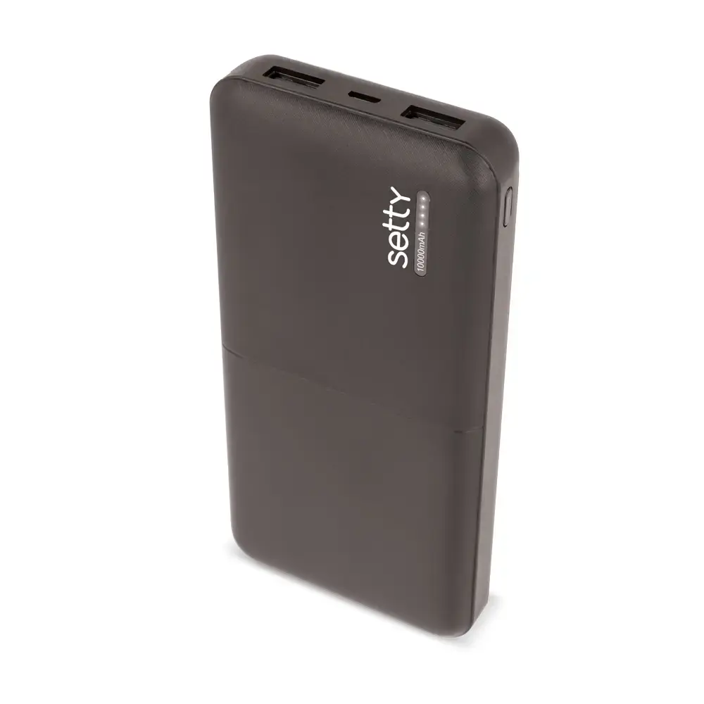 Setty Universal Charger išorinė baterija (powerbank) | 10 000 mAh | 10.5W | USB-A, Micro USB | juodas