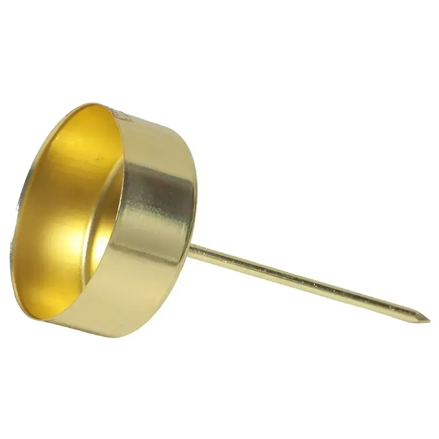 Candle holder tea candle D4x 9cm with pin, 4pcs gold