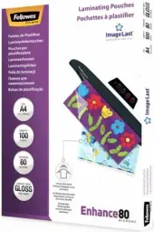 Laminēšanas plēves Fellowes A4 100gab 80u