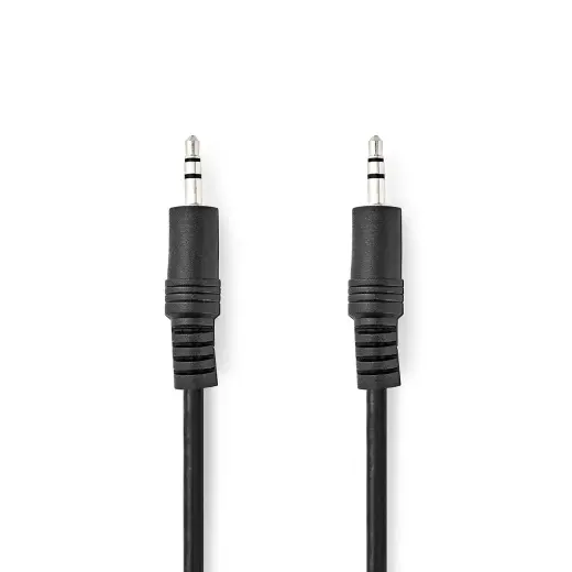 Stereo audio kabelis 3,5 mm spraudnis - 3,5 mm spraudnis 5,0 m melns