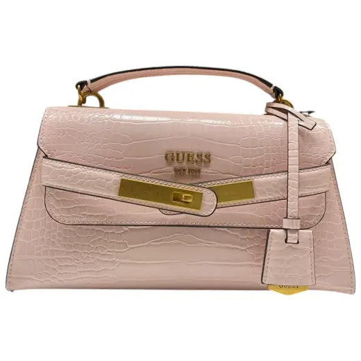 Guess, Enisa, Polyurethane, Textile Bag, Powder Pink, CA842120, For Women, 29 x 16.5 x 11 cm