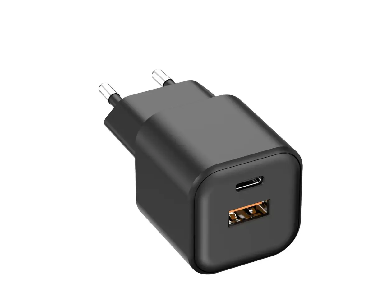 Setty LSGaN-AC-201 tīkla lādētājs | 20W | GaN | USB-A, USB-C | melns