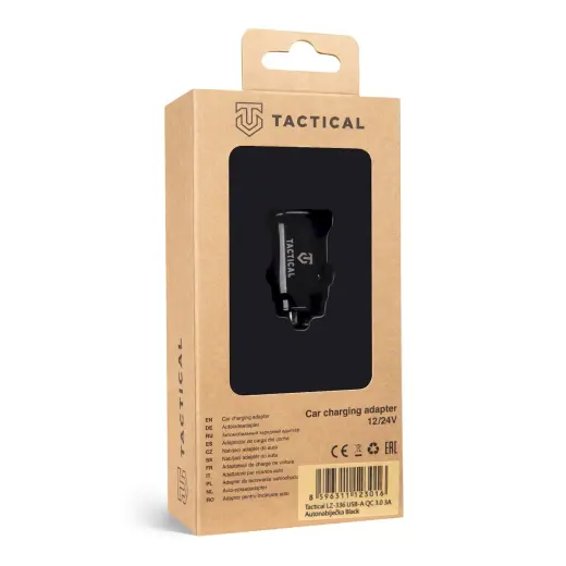 Tactical LZ-336 USB-A QC 3.0 3A Car Charger Black