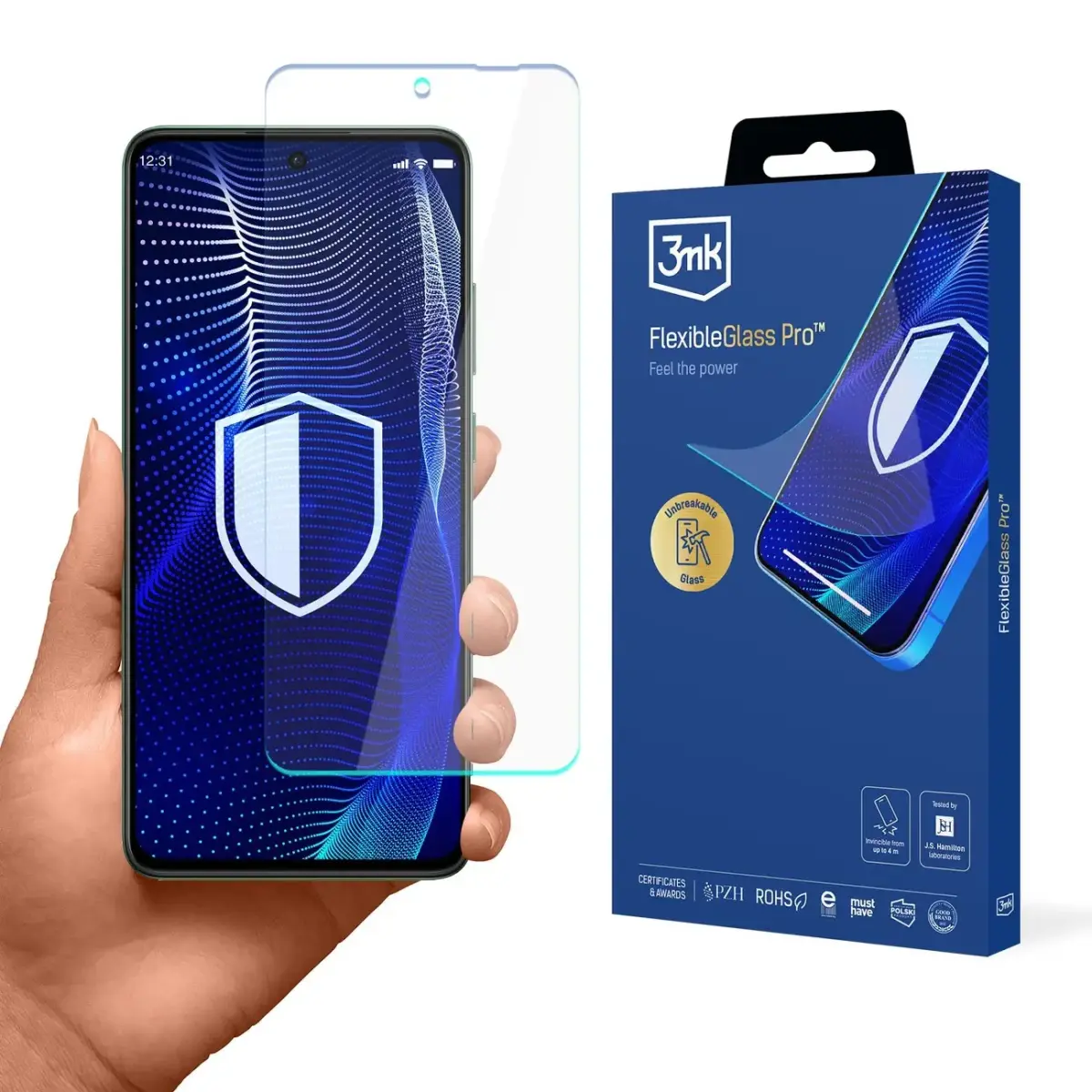 Hybrid glass 3mk FlexibleGlass Pro on Oppo Reno 12 F|Fs