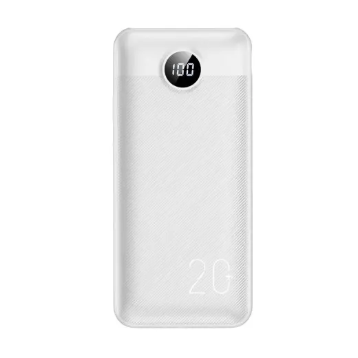 Veger L20S (VP2039PD / W2039PD) ārējais akumulators (powerbank) | 20 000 mAh | 20W | PD, QC | USB-A, USB-C, Micro USB, Lightning | balts