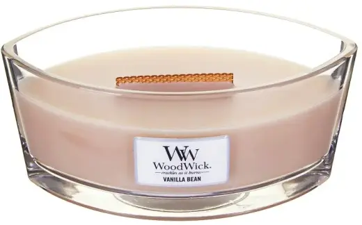 WoodWick Vanilla Bean scented candle with wooden wick 453,6 g