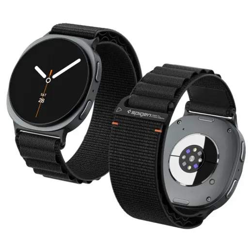 Spigen WBF1 išmaniojo laikrodžio dirželis Galaxy Watch 8/9/Classic (40/44/46 mm) | juodas