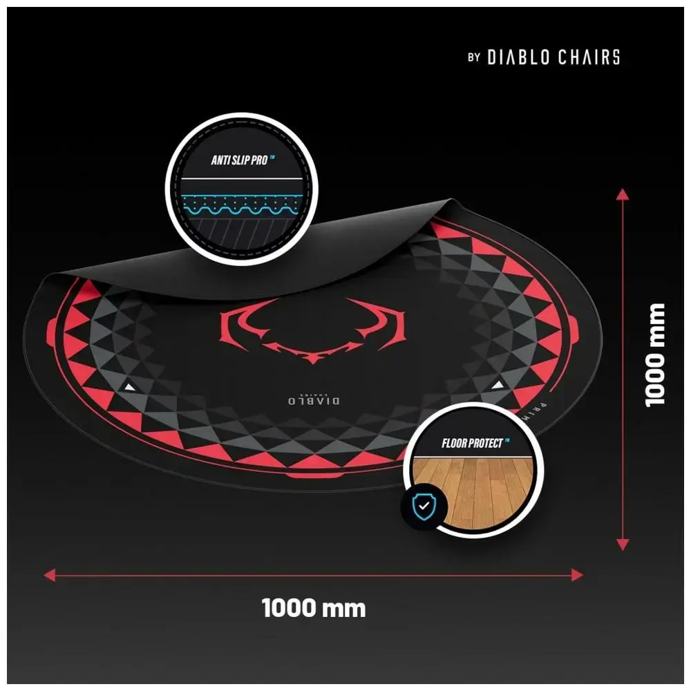 Anti-slip mat for Diablo Chairs black and red