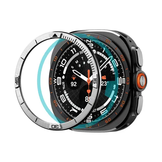 Spigen Bezel Tune (Pilot), silver - Samsung Galaxy Watch Ultra 2 47mm