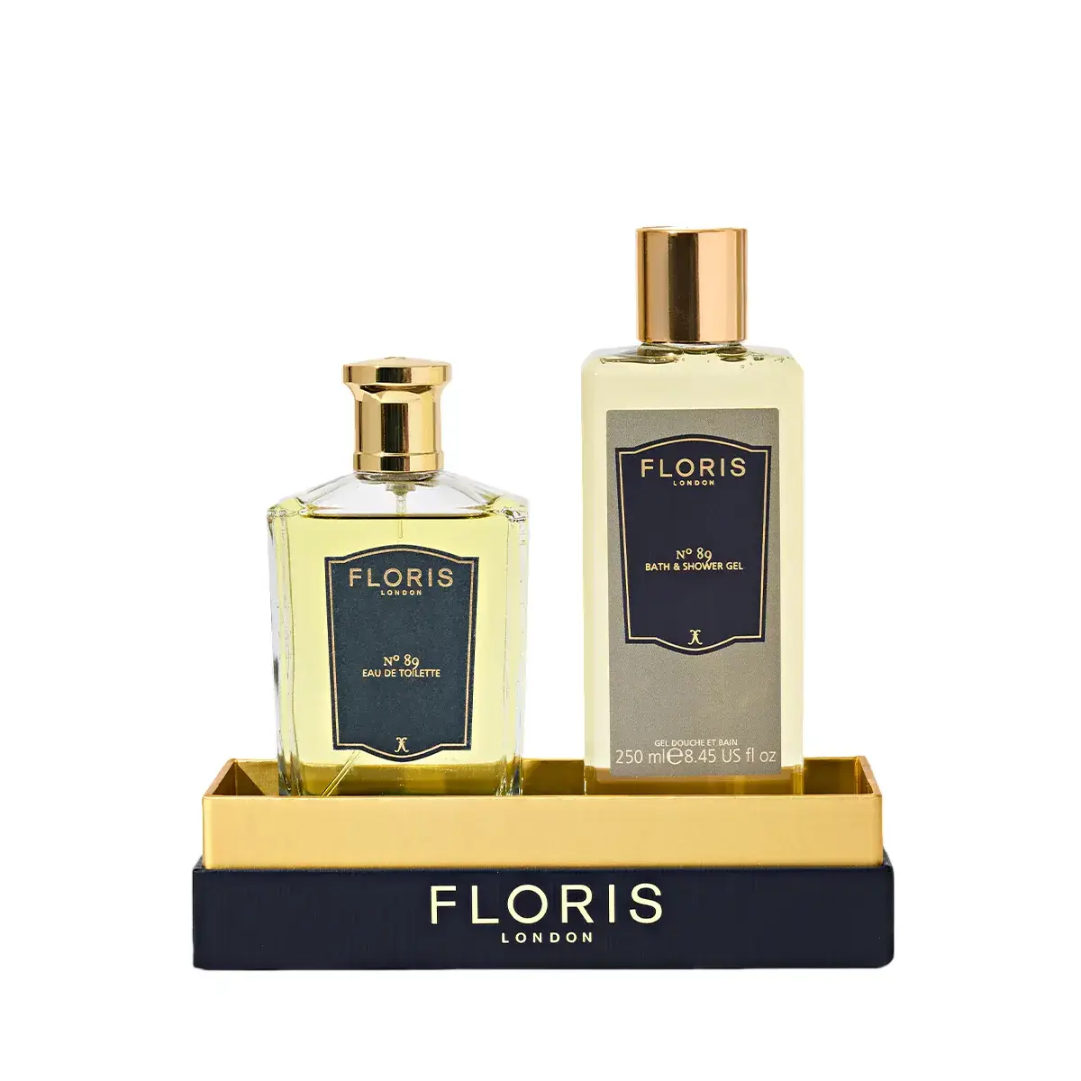Set Floris Of London: No. 89, Eau De Toilette, For Men, 100 ml + No. 89, Moisturizing, Shower Gel, For All Skin Types, 250 ml