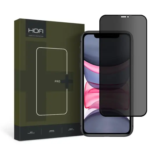 HOFI ANTI SPY ekrāna aizsargstikls iPhone 11 | XR (privātuma efekts)