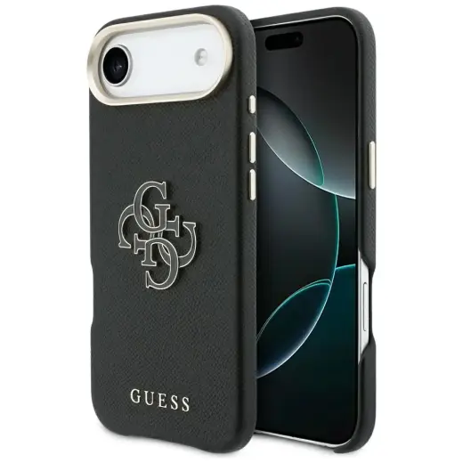 Guess FW Resin Logo maciņš telefonam iPhone 17 Air melns
