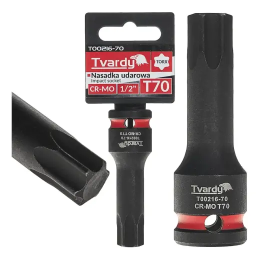 TORX smūginė galvutė 1/2" T70 CR-MO