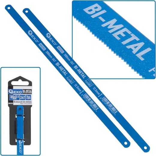 Bi-metallist metallilõiketerad, 2 tk, 300x12.5mm 24T