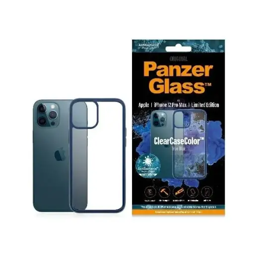 PanzerGlass ClearCase case for iPhone 12 Pro Max - transparent and blue