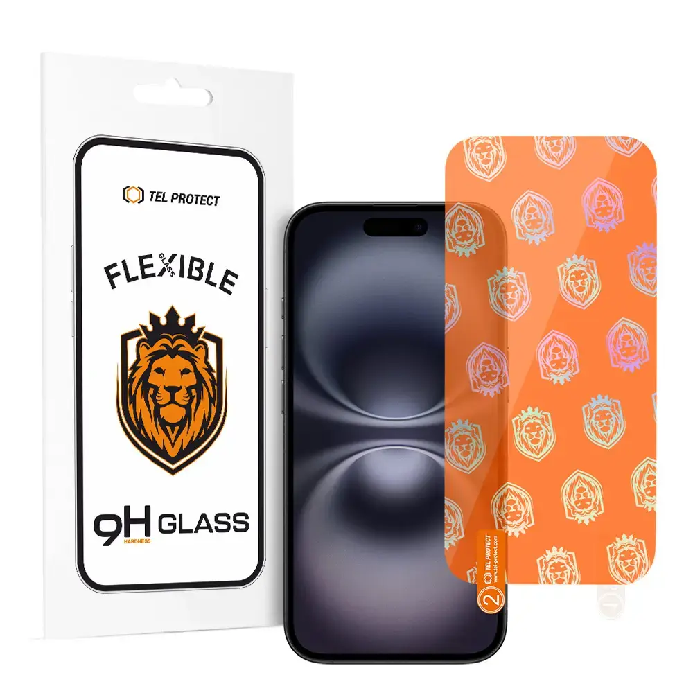 Tel Protect Best Flexible Hybrid Tempered Glass for IPHONE 16 PLUS