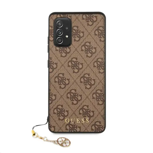 GUHCA52GF4GBR Guess PU 4G Charm Case for Samsung GalaxyA52|A52 5G|A52s 5G Brown
