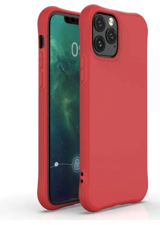 Fusion Solaster Back Case Silikona Aizsargapvalks Priekš Apple iPhone 11 Pro Max Sarkans