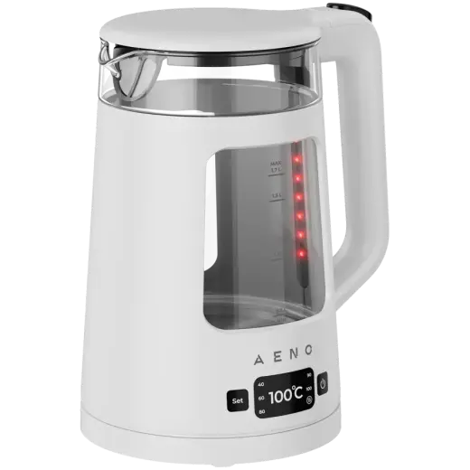 AENO EK6 Electric Kettle, 1.7L, LED Display, Temp Control 40-100°C, Strix