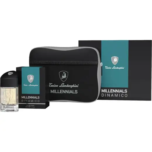 Set Tonino Lamborghini: Millennials Dinamico, Eau De Toilette, For Men, 40 ml + Millennials Dinamico, Zippered, GWP Textile Pouch