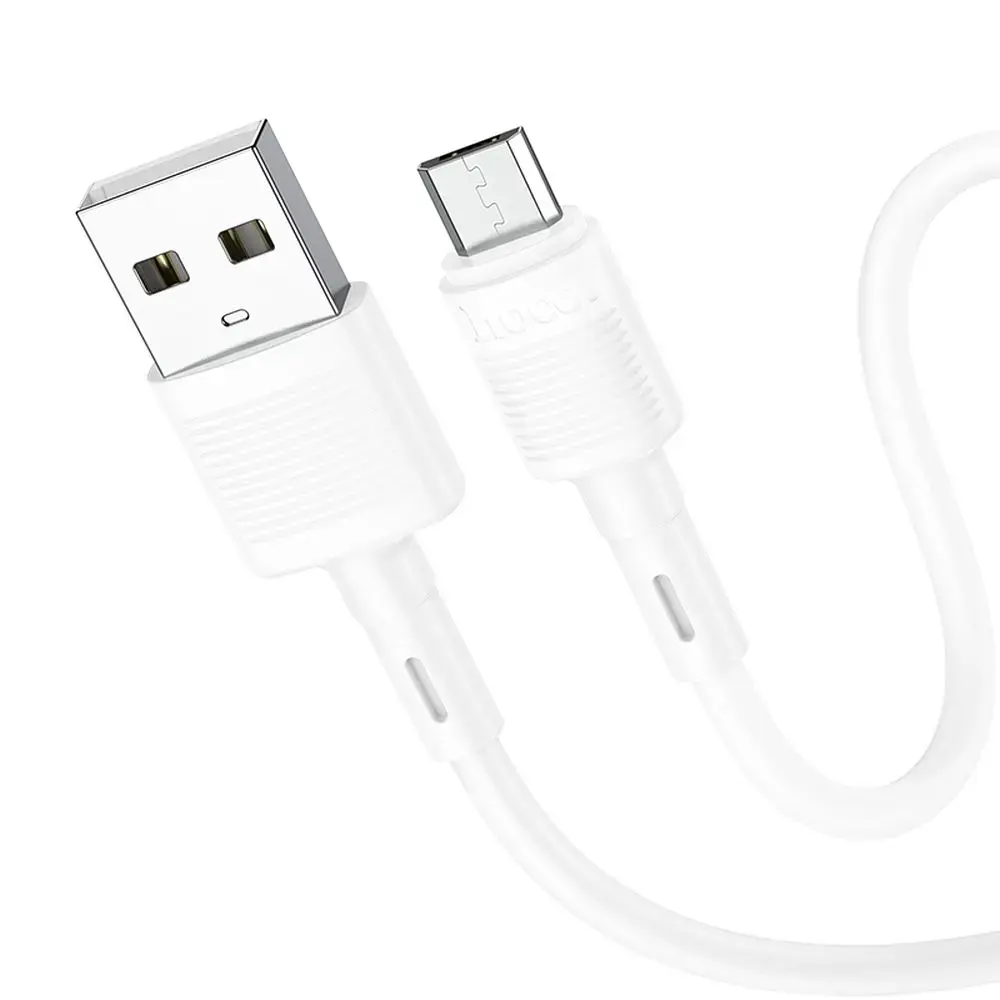 HOCO X83 datu pārraides un uzlādes vads | USB-A uz Micro USB | 12W | 1m | balts